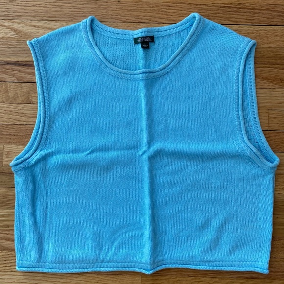 Cute blue cropped sweater - Picture 1 of 3